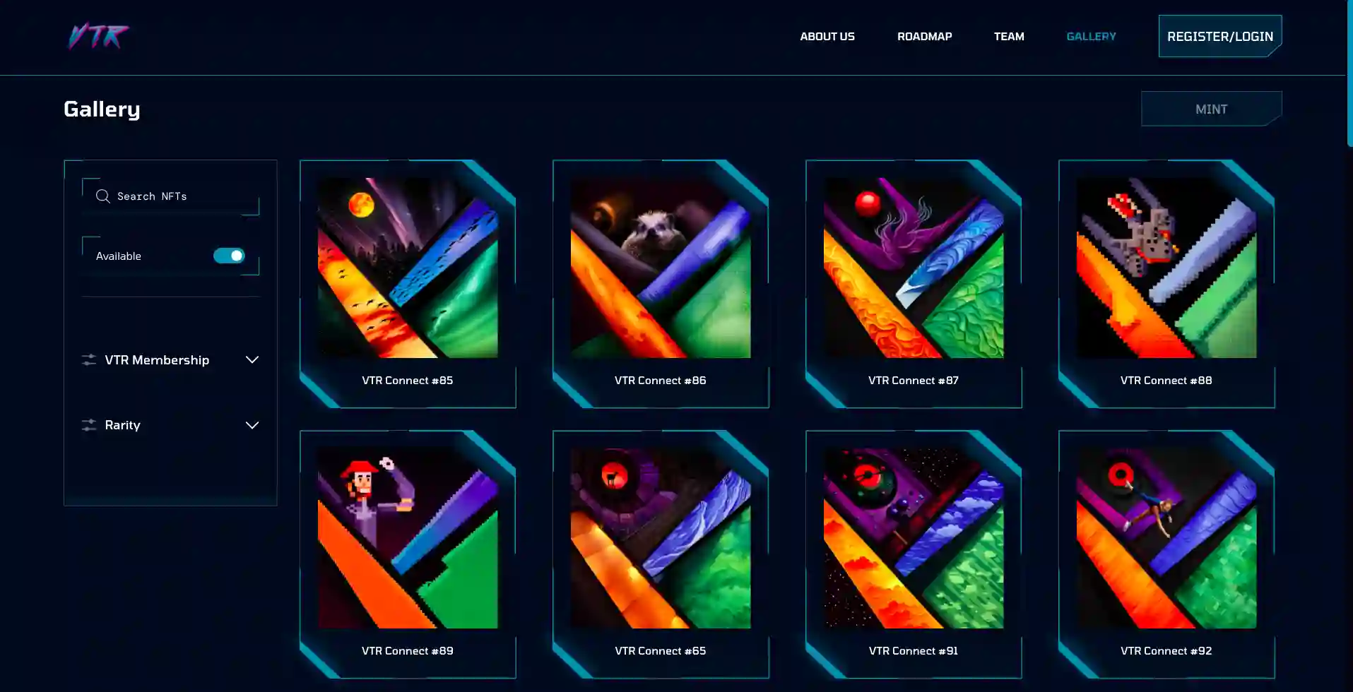 VTR Minting Platform project preview