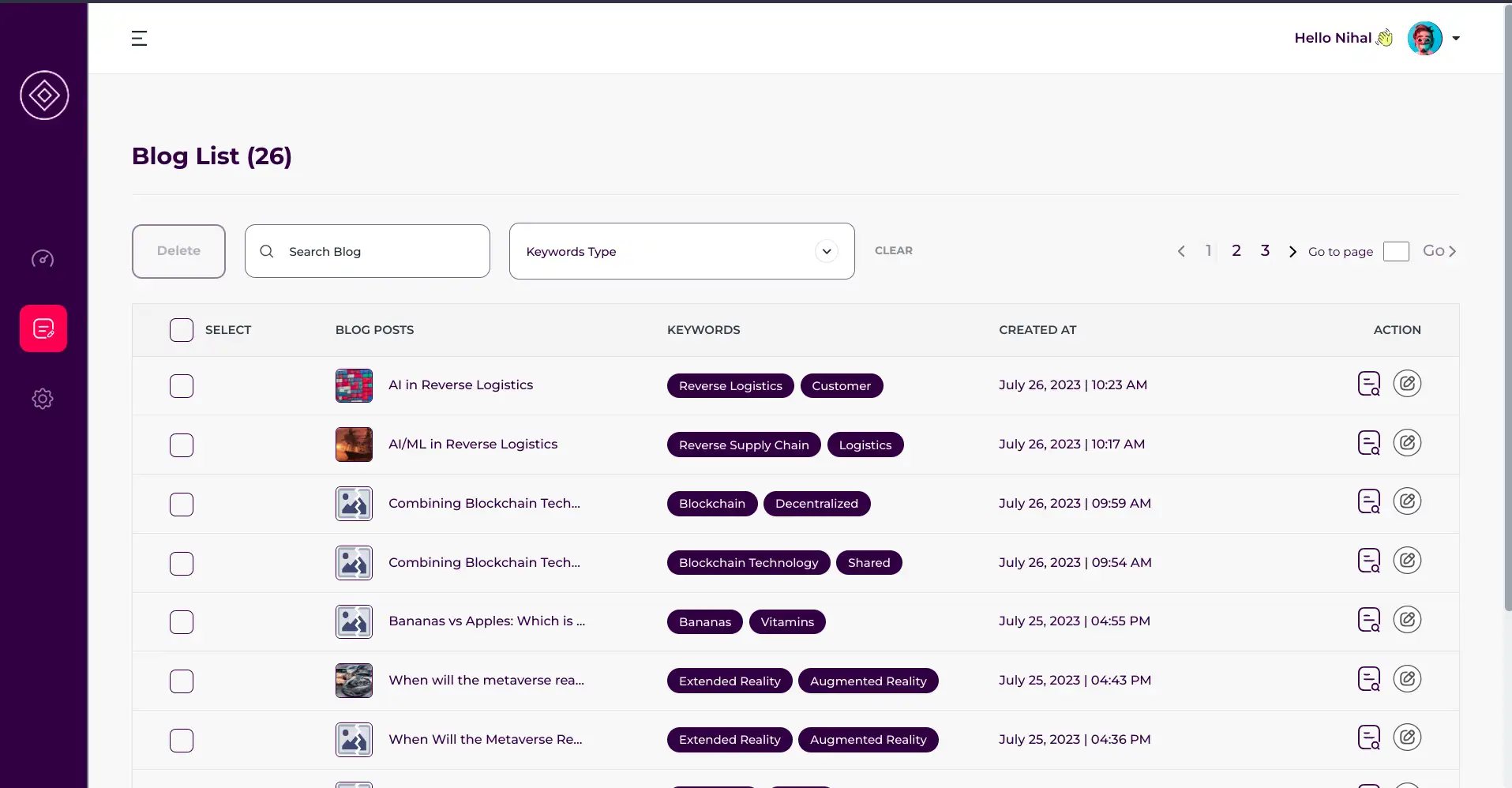 AI Blog Generator project preview